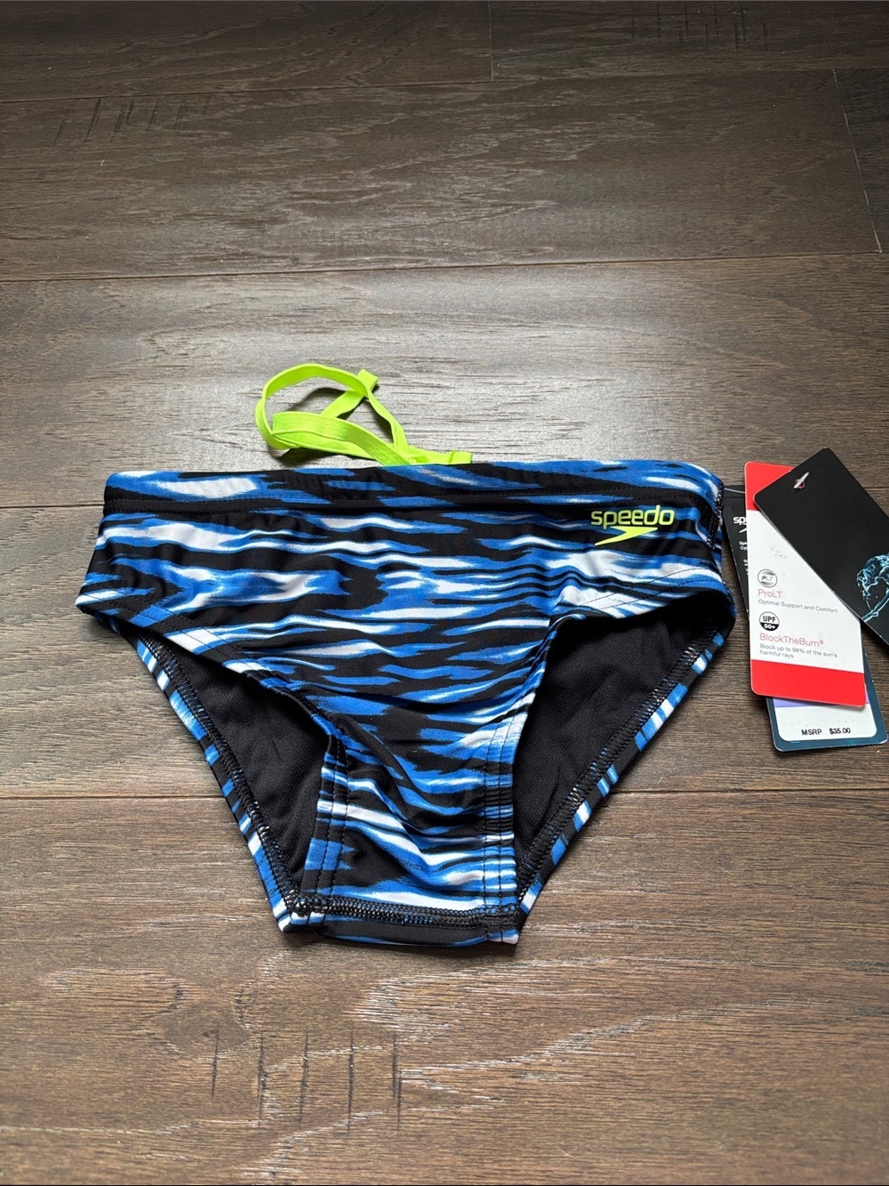 Speedo ProLT UPF 50+ sun protection briefs,elastic drawcord,optimal support